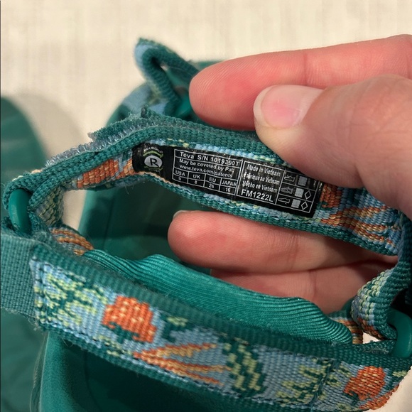 Teva Kids Turquoise Patterned Sandals - Picture 3 of 3